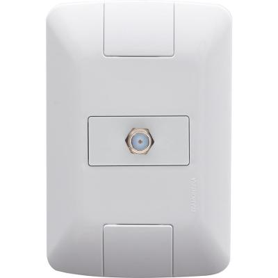 Conj 4x2 1 Tomada Tv/sat Coaxial Tramontina Aria Branco