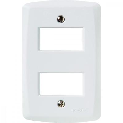 Placa 2 Postos Afastados 4x2 Tramontina Lux² Branca