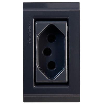 Conjunto Para Móvel 1 Tomada 2p+t 20 A Tramontina Liz Grafite Tramontina