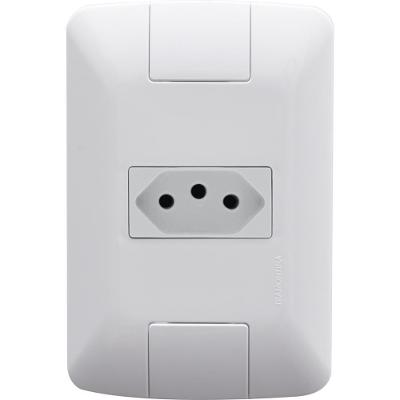 Conj 4x2 1 Tomada 2p+t Tramontina Aria 10 A 250 V Branco