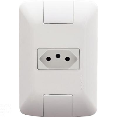 Conjunto 4x2 Com 1 Tomada 2p+t Tramontina Aria 20 A 250 V Branco Tramontina