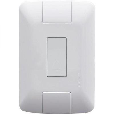 Conjunto 4X2 Com 1 Pulsador Campainha Aria 6 A 250 V Branco