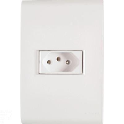 Conjunto 4x2 Com 1 Tomada 2p+t Tramontina Liz 20 A 250 V Branco Tramontina