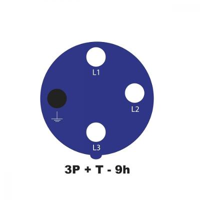 Tomada De Acoplamento Industrial 3P+T 32 A 220-250 Vca 9 H