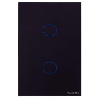 Interruptor Touch Wi-fi Smart Tramontina Preto Com 2 Canais