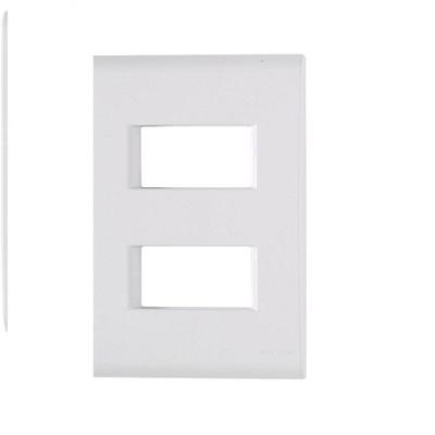 Placa 2 Postos Afastados 4x2 Tramontina Liz Branca 57106/006