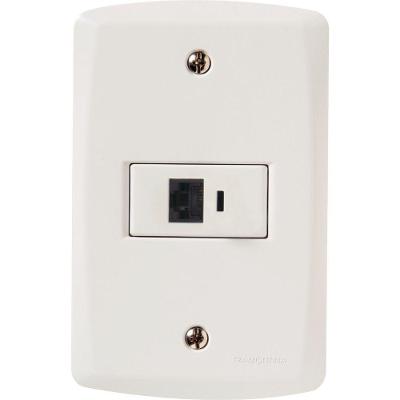 Conjunto 4x2 Com 1 Tomada Rj45 Cat. 6 Tramontina Lux2 Branco Tramontina