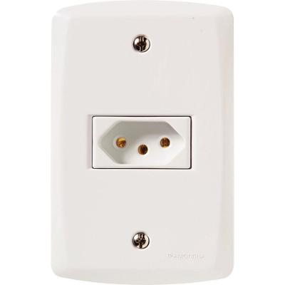 Conjunto 4x2 Com 1 Tomada 2p+t 20 A 250 V Tramontina Lux2 Branco Tramontina