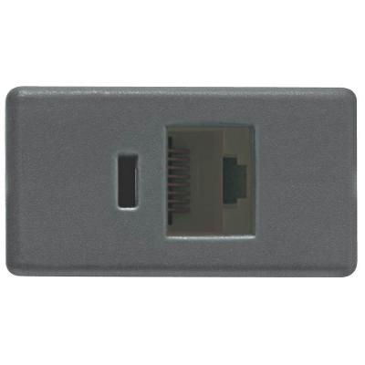 Módulo Para Tomada Para Transmissão De Dados Rj45 Cat. 6e Tramontina Izyflat Grafite Tramontina
