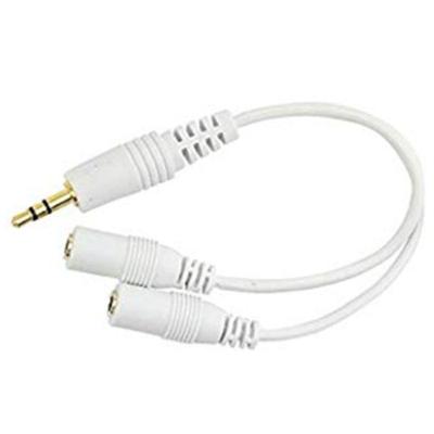 Cabo P2-macho Estéreo - 2 J2-fêmea Para Audio 15cm