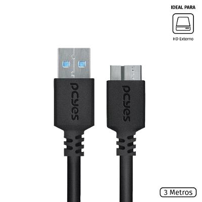 Cabo Para Hd Externo Usb A 3.0 Macho Para Micro Usb B