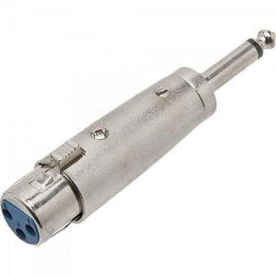 Adaptador P10 Mono X Xlr Cannon Femea Metal Prata Storm