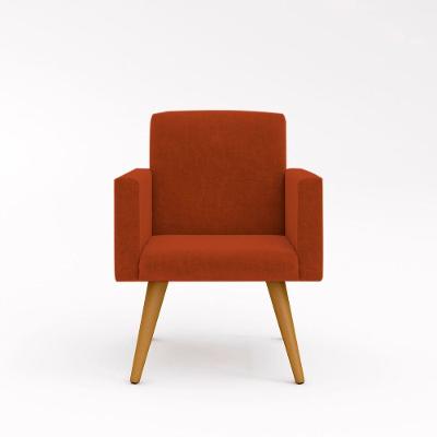 Cadeira Recepção Poltrona Escritório Balaqui terracota