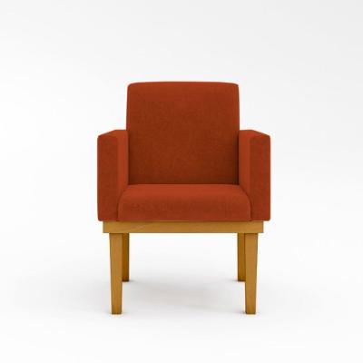Cadeira Recepção Reforçada Poltrona Escritório terracota