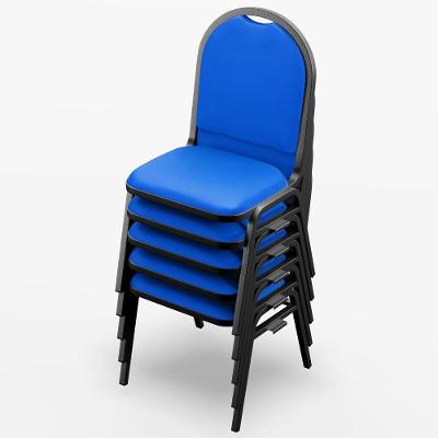 Kit 10 Cadeiras Hoteleiras Auditório Empilhável Sintético M23 Azul - Mpozenato