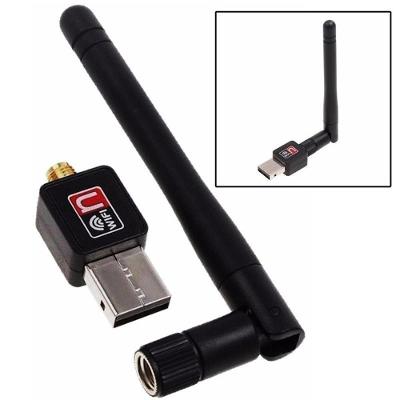 Adaptador De Rede Usb 2.0 Sem Fio 6dbi Wifi Wlan 600mbps