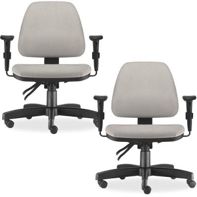 Kit 02 Cadeiras De Escritório Giratória Executiva Bege