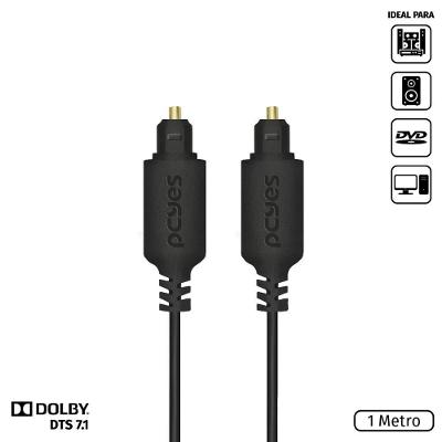 Cabo Optico Digital Toslink Macho 1 Metro - Pod-1
