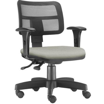 Cadeira Giratória Zip L02 Escritório Suede Bege
