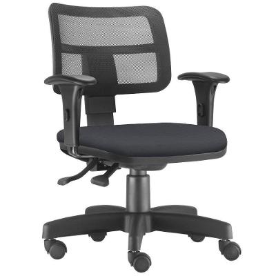 Cadeira Giratória Zip L02 Escritório Crepe Preto
