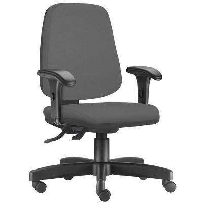Cadeira Giratória Job L02 Diretor Executiva Crepe Cinza