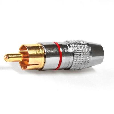 Plug Rca Profissional Pgrc0013 Vermelho Storm