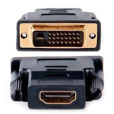 Adaptador Hdmi Fêmea X Dvi-d 24-1 Macho Preto