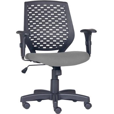 Cadeira De Escritório Giratória Tech L02 Corino Cinza