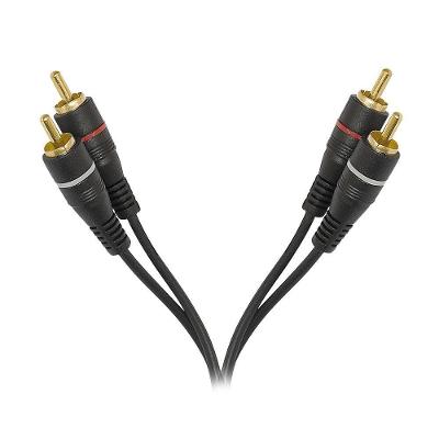 Cabo De Audio Evus Standard C-018 Gold 2Rca+2Rca Macho 3Metr