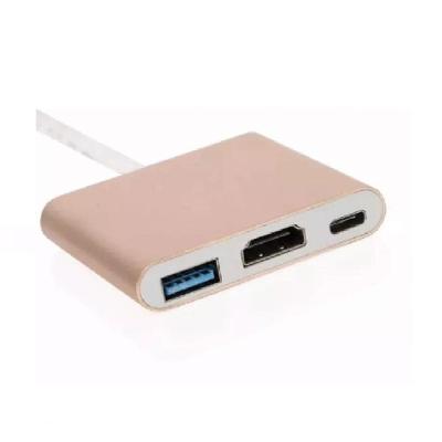 Adaptador Type-c Macho para Usb 3.0, Hdmi e Usb-c Femea Usb 3.1