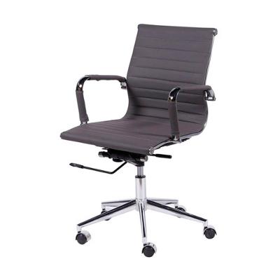 Cadeira De Escritorio Eames Esteirinha Baixa Pu Cinza