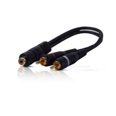 Cabo Rca Y 1 Femea 2 Machos 20cm 4mm - Preto