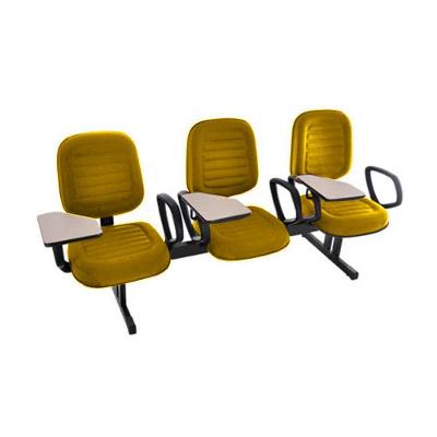 Cadeira Em Longarina Com Prancheta Linha Blenda Amarelo