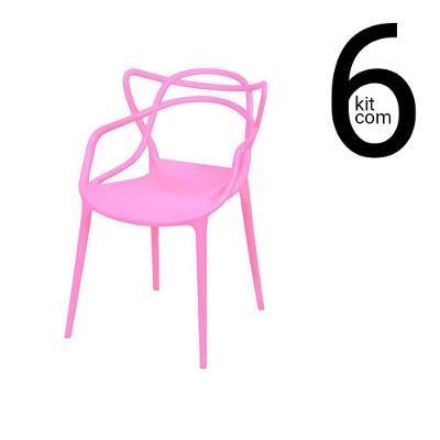 Conjunto 6 Cadeiras Allegra Rosa