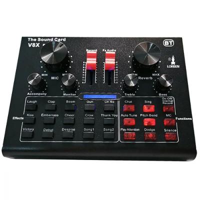 Mini Placa Mixadora Gravadora de Som V8X PRO Live Sound