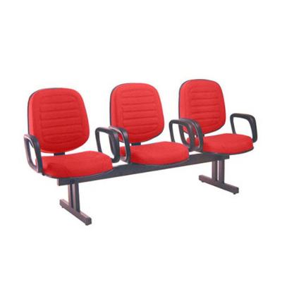 Cadeira Em Longarina Com 03 Lugares Linha Blenda Vermelho