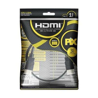 Cabo Hdmi Gold 1 Metro 4k Ultrahd Pix 018 2221