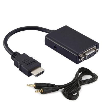 Cabo Conversor Hdmi Macho Para Vga Femea Audio