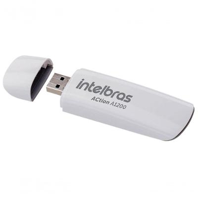 Adaptador Wireless Usb Intelbras Inet 4710018 Action A1200 3.0 Dual Band 1200Mbps