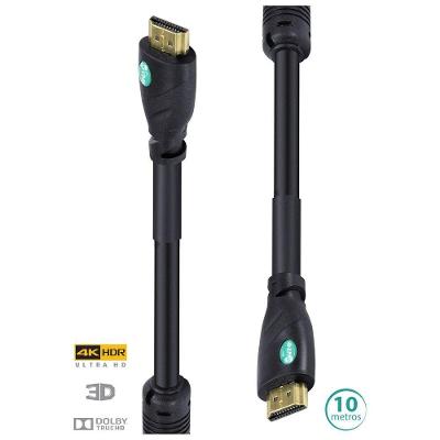 Cabo Hdmi 2.0 4K Ultra Hd 3D Conexao Ethernet Com Filtro 10 Metros - H20F-10