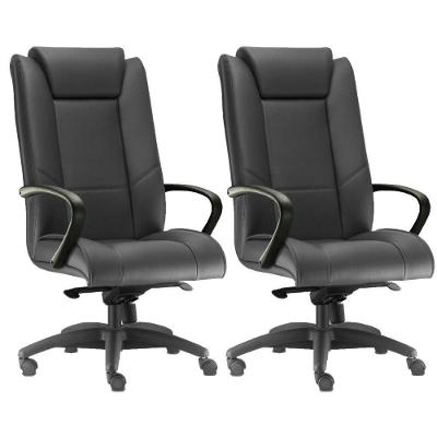 Kit 2 Cadeiras De Escritório Presidente Preto
