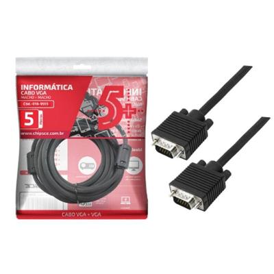 Cabo Vga Macho X Macho Ideal Pra Monitores 5 Metros