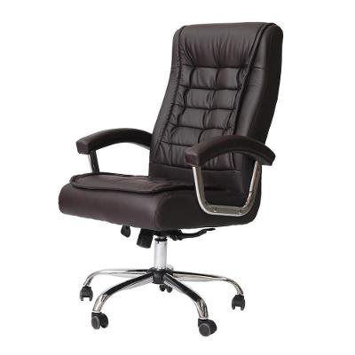 Cadeira De Escritório Presidente Alta Executiva Ergonômica Giratória Molas Ensacadas Pillow Top Marrom