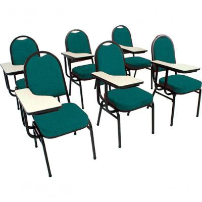 Kit Com 6 Cadeiras Para Auditórios Linha Hotel Verde.