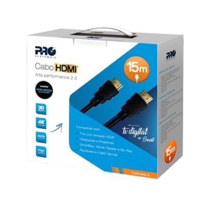 Cabo Hdmi Macho X Macho 2.0 3d 4k 19 Pinos 15 Metros
