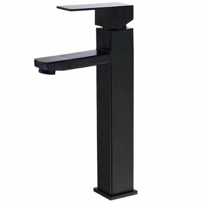 Torneira Monocomando Misturador 29cm Lorben Banheiro Quadrada Alta Preto Fosco