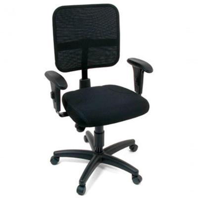 Cadeira Secretária Com Braços Linha Tela Mesh Preto
