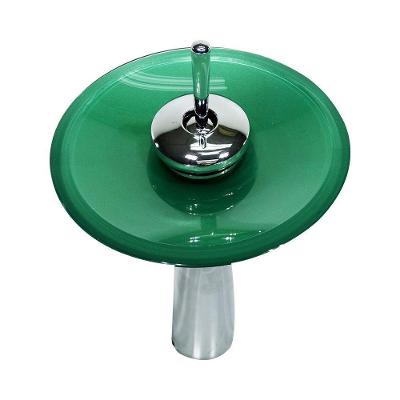 Torneira Monocomando De Vidro Redonda Alta Verde
