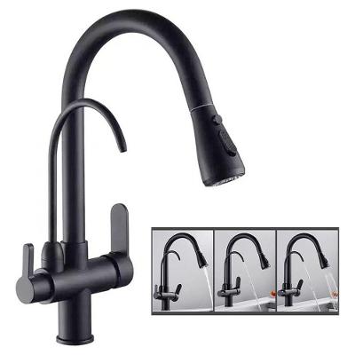 Torneira Monocomando Preta 360 Luxo Extensível Gourmet