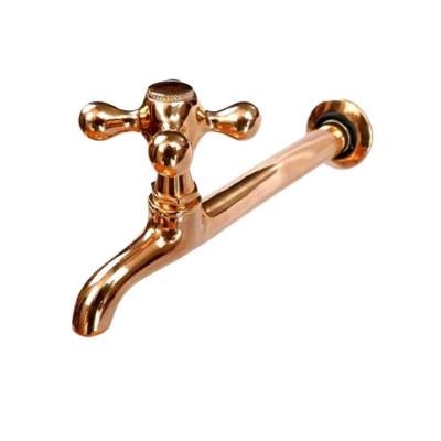 Torneira De Cobre Parede Simples Lavatório Banheiro Cozinha.